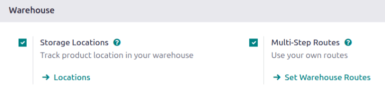 Activate Multi-Step Routes in Inventory configuration settings.
