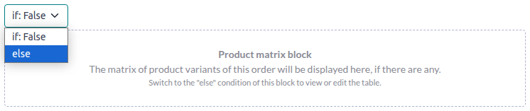 View conditions applied to a block.